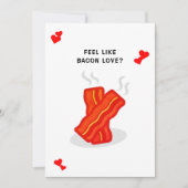Bacon Love Funny Whimsy Valentijnsdag Feestdagenkaart (Voorkant)