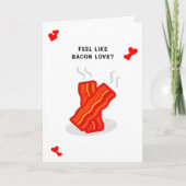 Bacon Love Funny Whimsy Valentijnsdag Kaart (Voorkant)