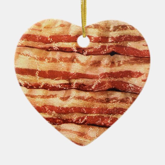 bacon love hart ornament (Voorkant)