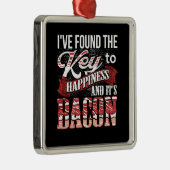 Bacon Lover Gift Metalen Ornament (Rechts)