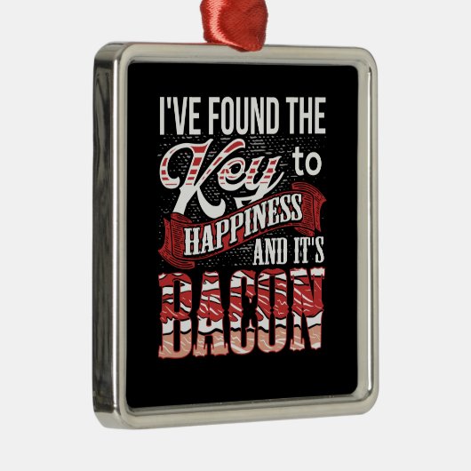 Bacon Lover Gift Metalen Ornament (Rechts)