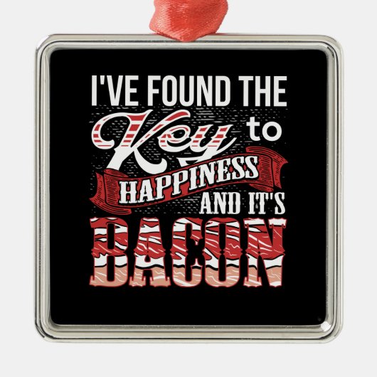 Bacon Lover Gift Metalen Ornament (Voorkant)