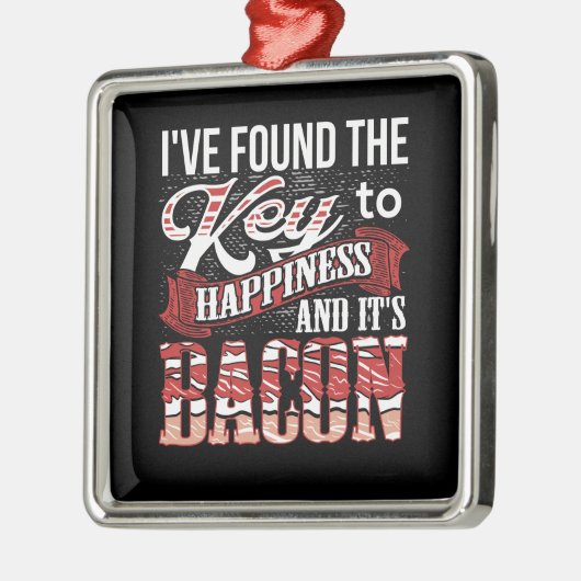 Bacon Lover Gift Metalen Ornament (Links)