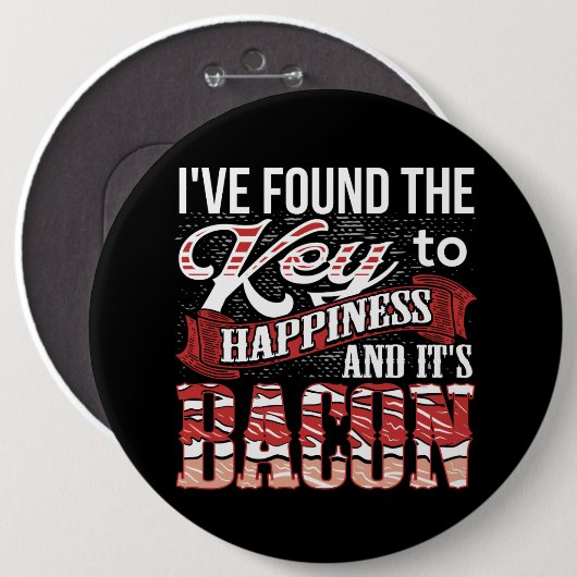 Bacon Lover Gift Ronde Button 6,0 Cm (Voorkant /achterkant)