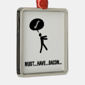 Bacon Lover Metalen Ornament (Rechts)