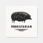 Bacon Lover - Porkatarian - Antiek Varken Servetten (Voorkant)