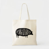 Bacon Lover - Porkatarian - Funny Pig Tote Bag (Voorkant)