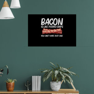 Bacon Lovers Mannen Vrouwen Vlees Foodie Pun Poster