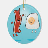 Bacon Loves Eggs Keramisch Ornament (Links)