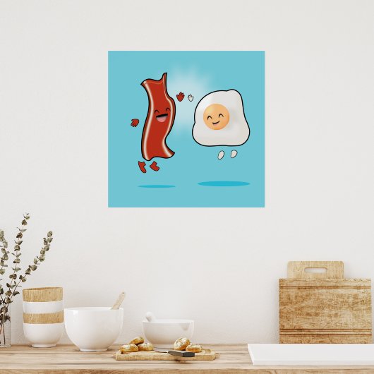 Bacon Loves Eggs Poster (Keuken)
