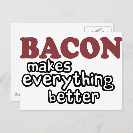 bacon maakt alles beter briefkaart (Voorkant / Achterkant)