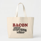 bacon maakt alles beter grote tote bag (Voorkant)