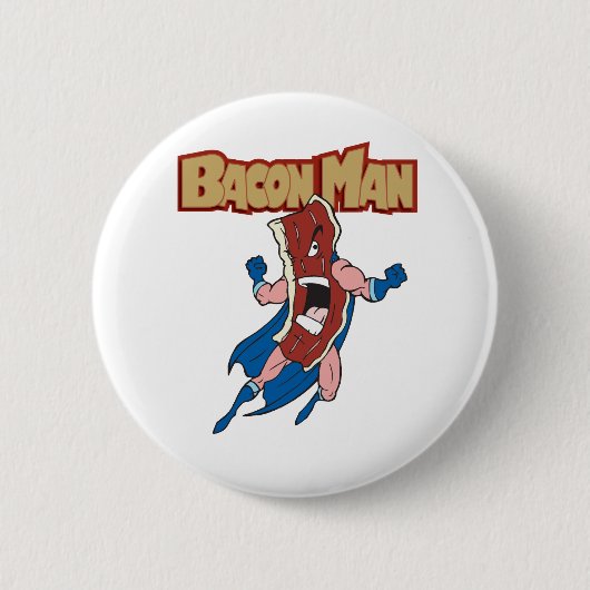 Bacon Man Ronde Button 5,7 Cm (Voorkant)