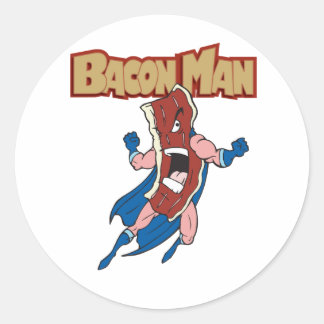 Bacon Man Ronde Sticker