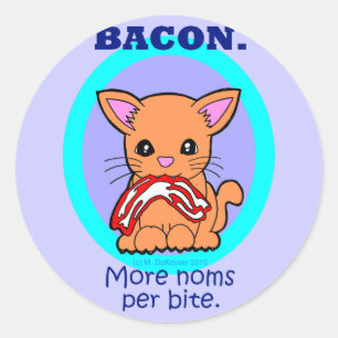 Bacon : Meer noma's per bijenkat Ronde Sticker