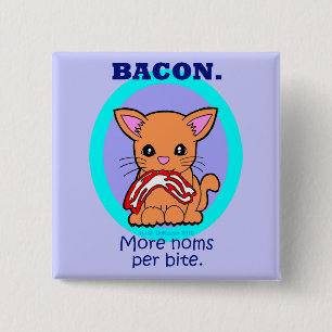 Bacon : Meer noma's per bijenkat Vierkante Button 5,1 Cm