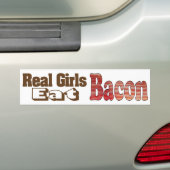 Bacon Meisjes Bumpersticker (Op auto)