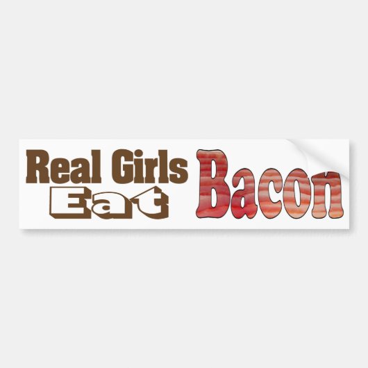 Bacon Meisjes Bumpersticker (Voorkant)