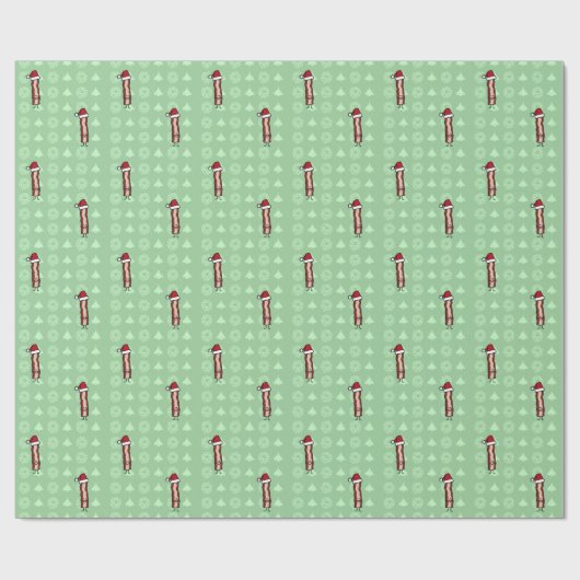 Bacon met Kerstmis in de kerstman Cadeaupapier (Vlak)