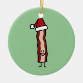 Bacon met Kerstmis in de kerstman Keramisch Ornament (Voorkant)