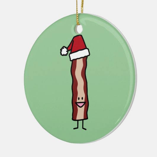 Bacon met Kerstmis in de kerstman Keramisch Ornament (Links)