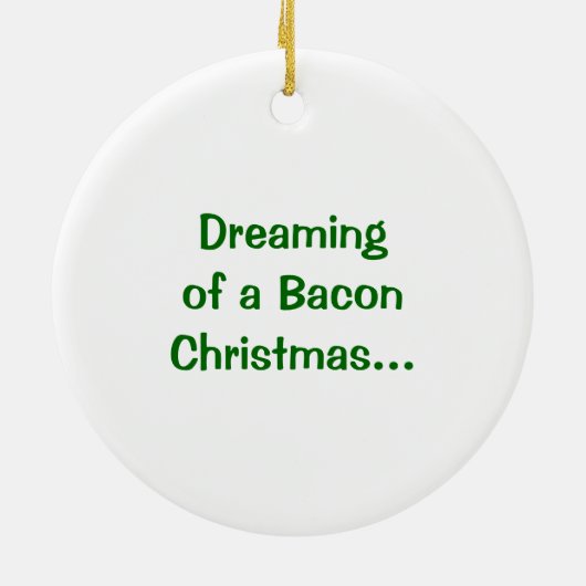 Bacon met Kerstmis in de kerstman Keramisch Ornament (Achterkant)