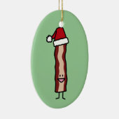 Bacon met Kerstmis in de kerstman Keramisch Ornament (Rechts)