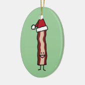 Bacon met Kerstmis in de kerstman Keramisch Ornament (Links)