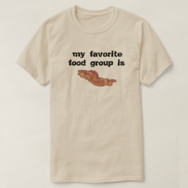 Bacon mijn favoriete voedingsgroep T-shirt