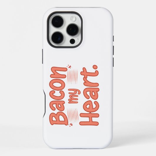 Bacon Mijn Hart iPhone Hoesje (Achterkant)