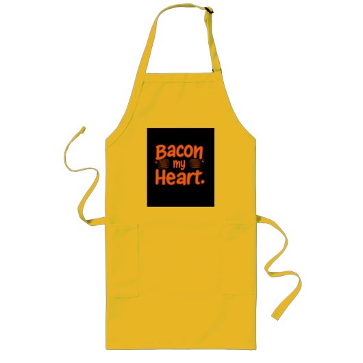 Bacon Mijn Hart Lang Schort (Voorkant)