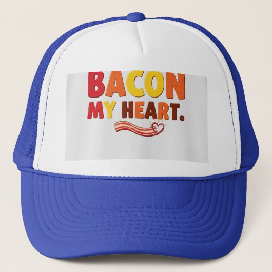 Bacon, mijn hart. trucker pet (Voorkant)