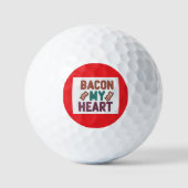Bacon My Heart Golf Ball Golfballen (Voorkant)