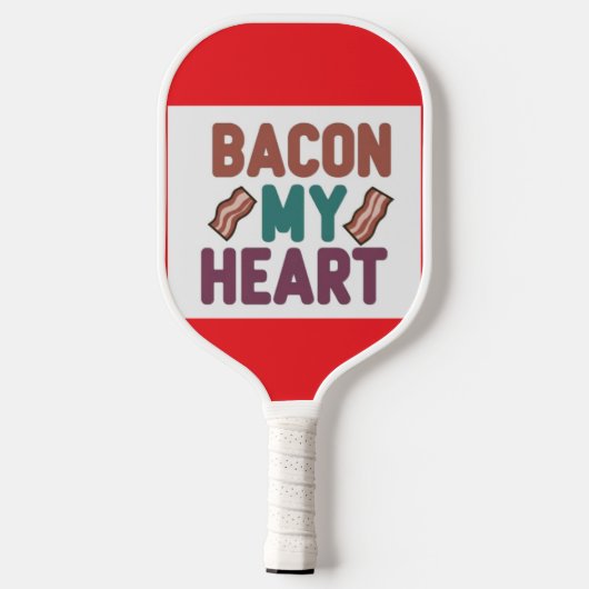 Bacon My Heart Pickleball Paddle (Achterkant)