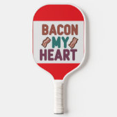 Bacon My Heart Pickleball Paddle (Voorkant)