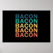 Bacon Naam Bacon Retro Bacon Naam Item Poster (Voorkant)