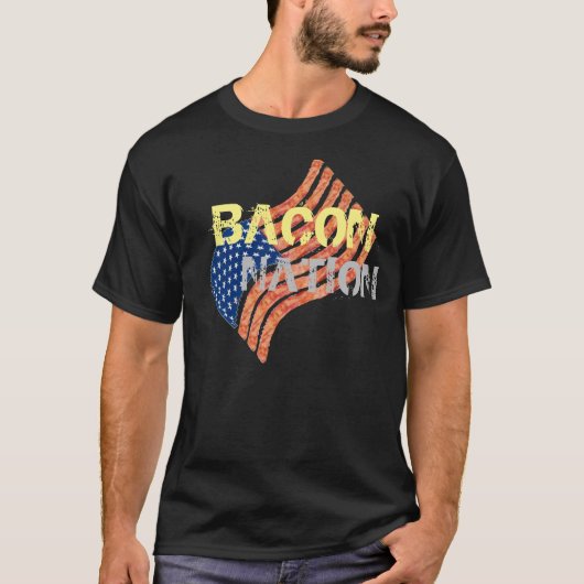 Bacon Nation Grappig Bacon T-shirt (Voorkant)