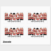 Bacon Nom. Nom. Nom. Rechthoekige Sticker (Vel)