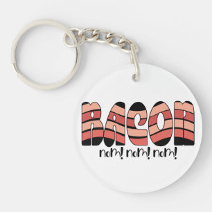 Bacon Nom. Nom. Nom. Sleutelhanger