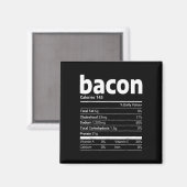 Bacon Nutrition Facts Family Matching Kerstco Magneet (Voorkant / Achterkant)