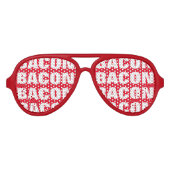 Bacon obsessie partij tinten Grappige rode zonnebr Aviator Zonnebril (Voorkant)