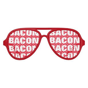 Bacon obsessie partij tinten Grappige rode zonnebr Aviator Zonnebril