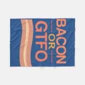 Bacon of GTFO Fleece Deken (Voorkant (Horizontaal))