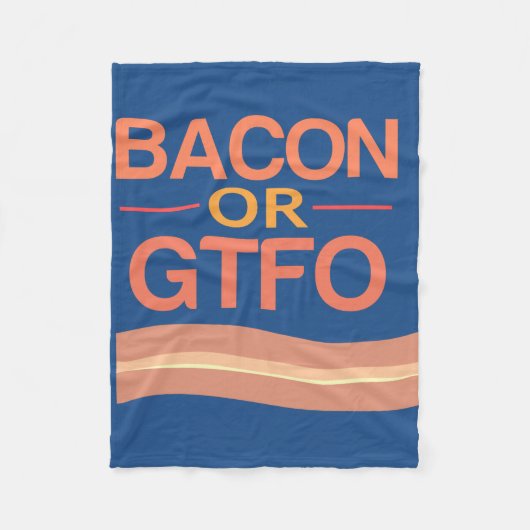Bacon of GTFO Fleece Deken (Voorkant)