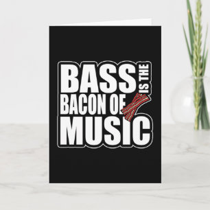 Bacon of Music Bass Guitarist Guitar Kaart