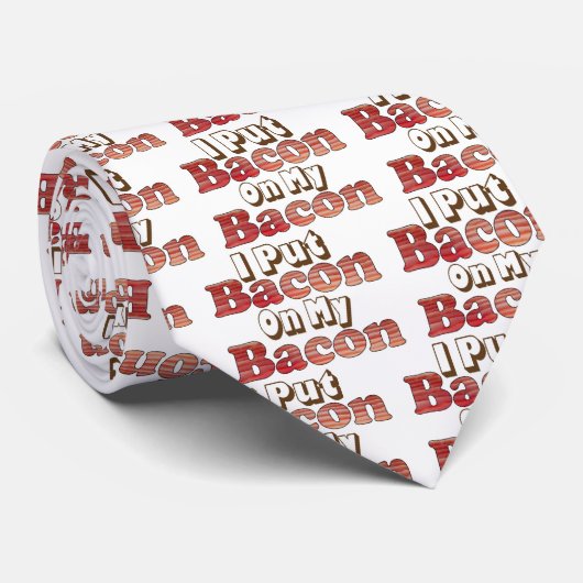 Bacon op Bacon Stropdas (Opgerold)
