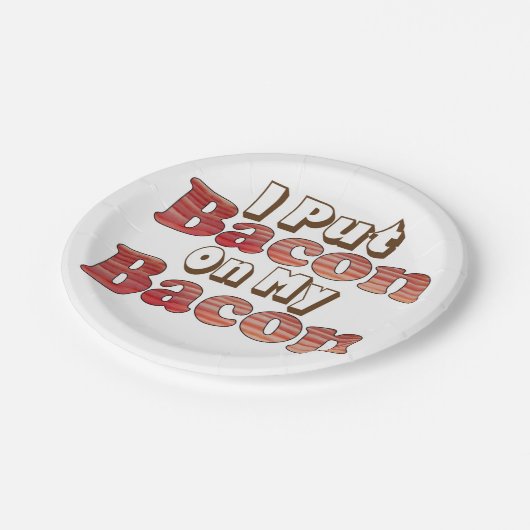 Bacon op bord van bacon papier (Gekanteld)
