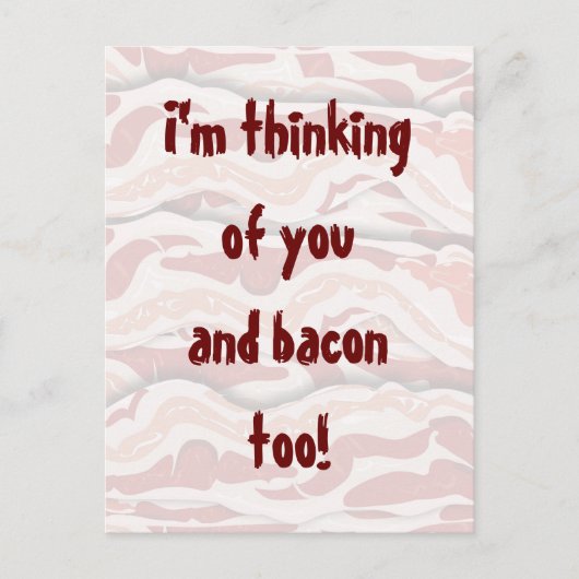 Bacon op papier briefkaart (Voorkant)