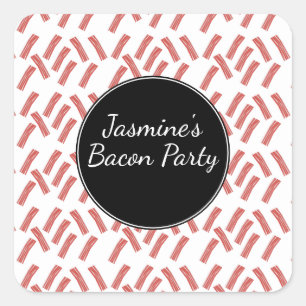Bacon Party alles wat je kunt eten op elke leeftij Vierkante Sticker