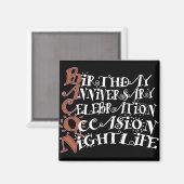 Bacon Party Animal Magneet (Voorkant / Achterkant)